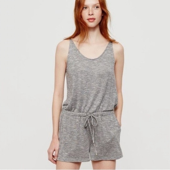 Lou & Grey Pants - Lou & Grey Marled Gray Soft Romper Sz S